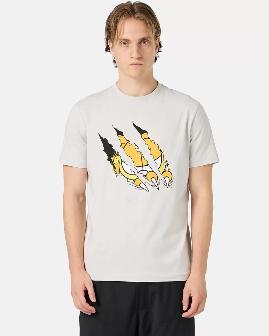 Cheap Beige Cotton Jersey T-shirt With Garfield Print And Embroidered Logo T-Shirts And Polo