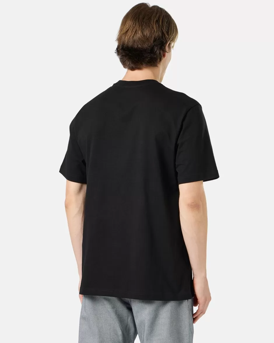 Fashion Black Cotton Jersey T-shirt With Splash And Bear Logo Print On The Heart T-Shirts And Polo