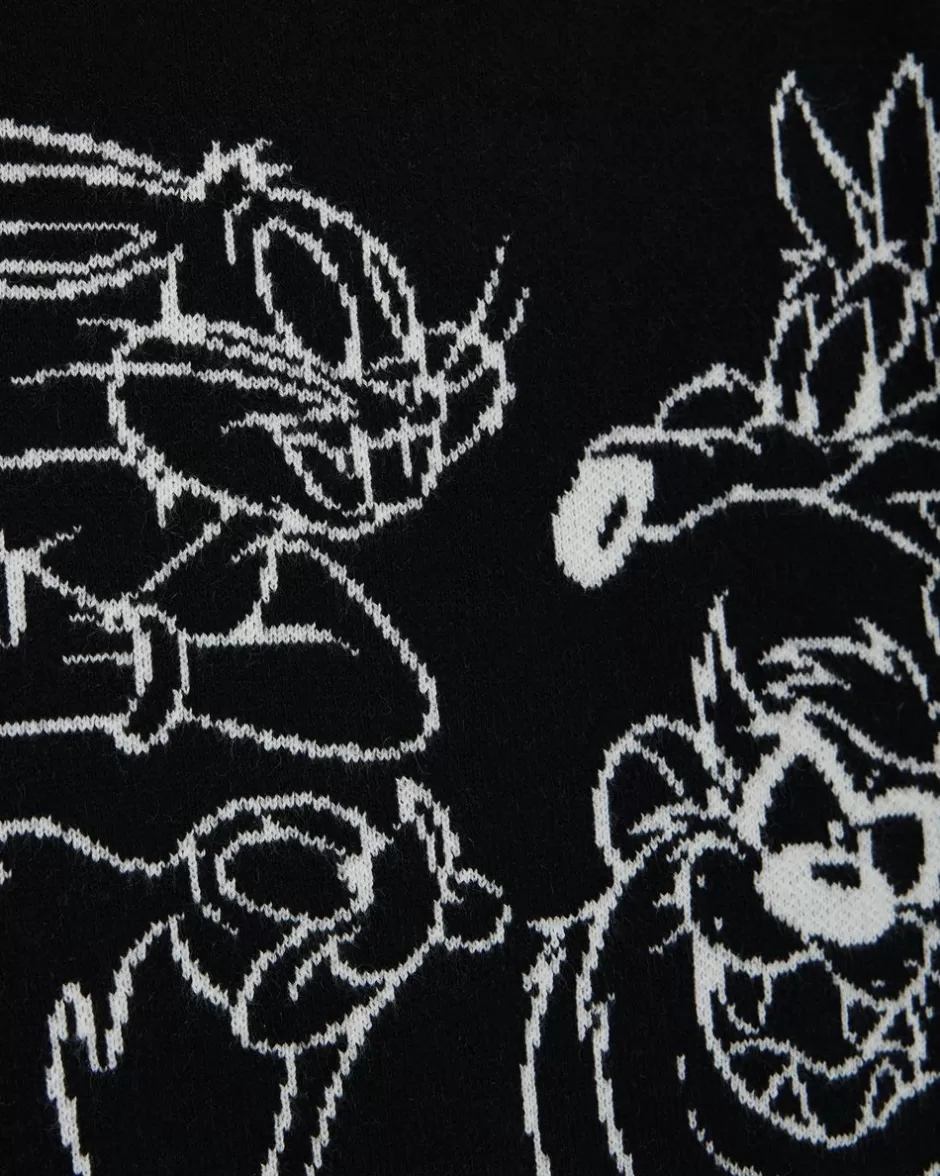 Flash Sale Black Crew-neck Sweater With Looney Tunes Designs Kids/BOY Boy Fw24