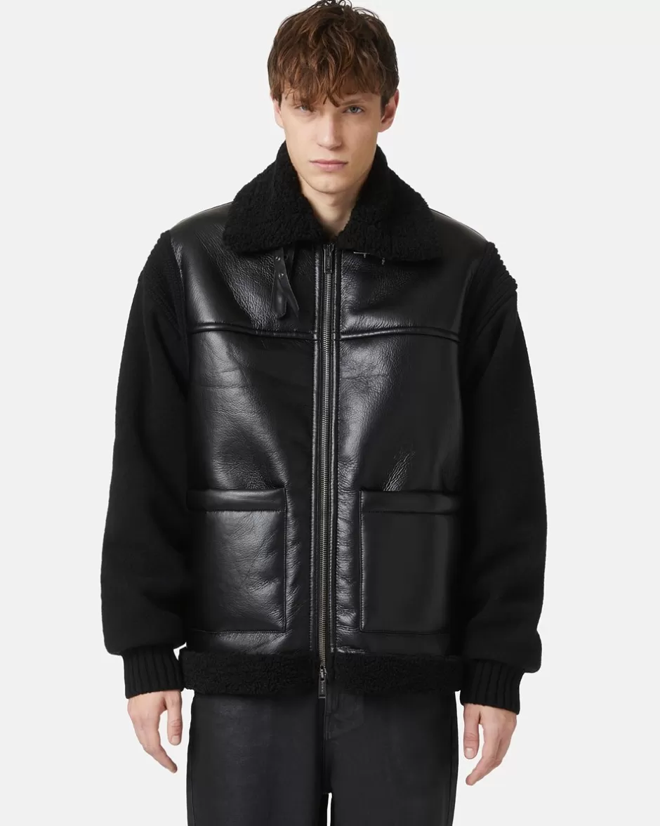 Store Black Eco-sheepskin Jacket Outerwear