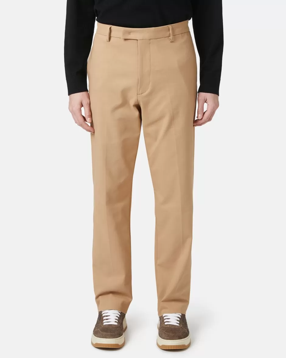 Outlet Classic Trousers In Technical Fabric Trousers