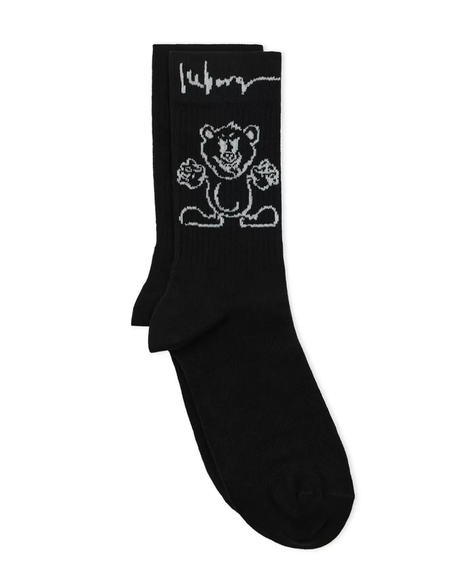 Outlet Cotton Sock With Bear Logo And Graphics Socks