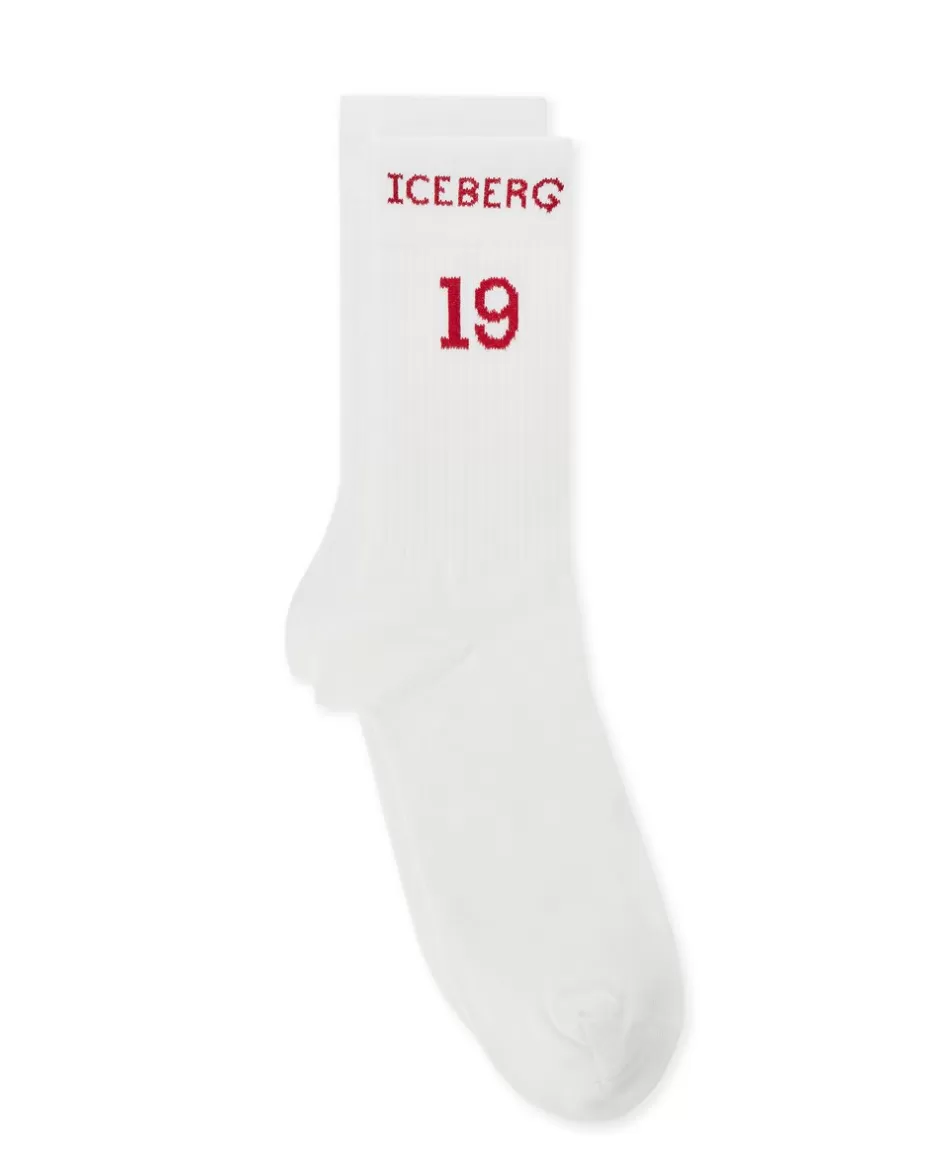 Online Cotton Sock With Logo And Date 19 And 74 Socks