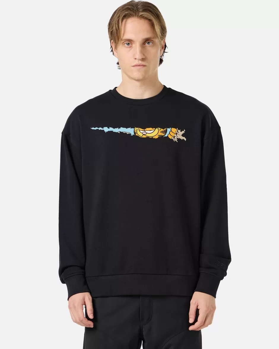 New Crewneck Sweatshirt With Garfield Print Sweatshirts