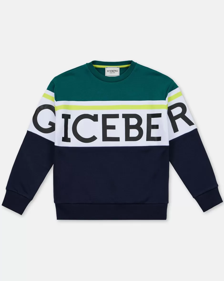 Clearance Crewneck Sweatshirt With Junior Collection Logo Kids/BOY Boy Fw24