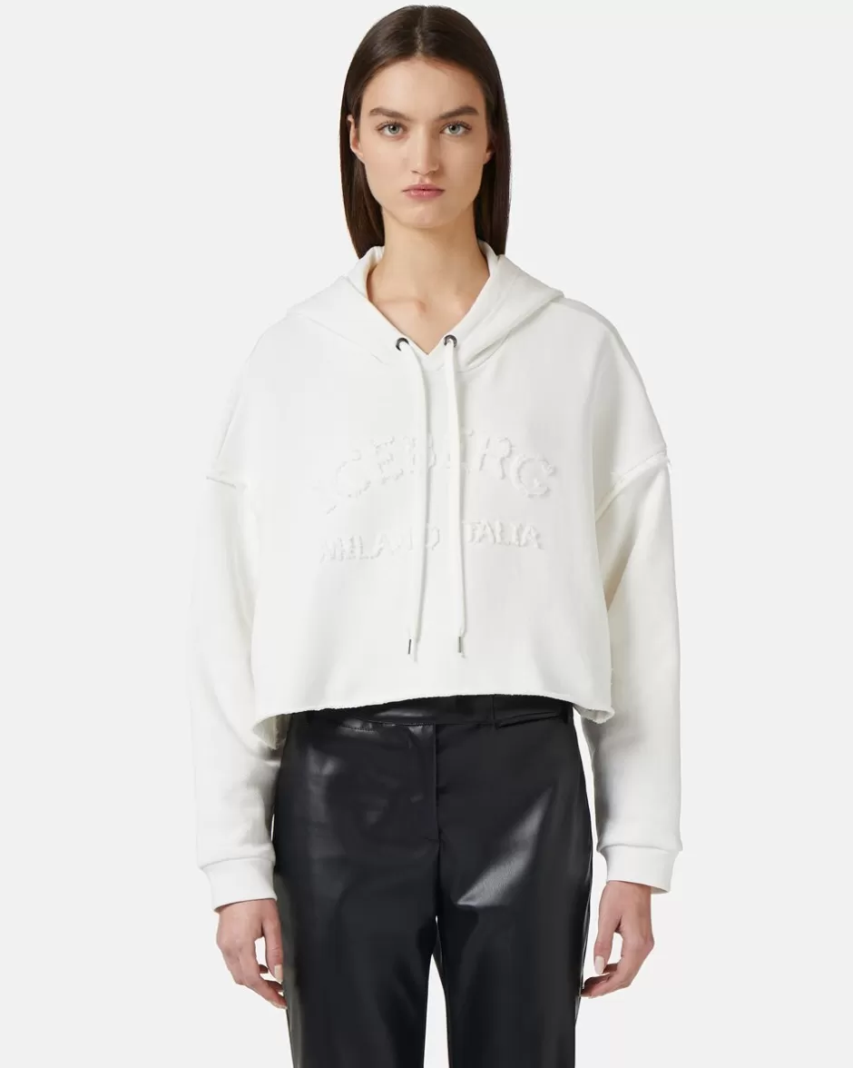 Flash Sale Cropped Sweatshirt With Hood Women Sweatshirts