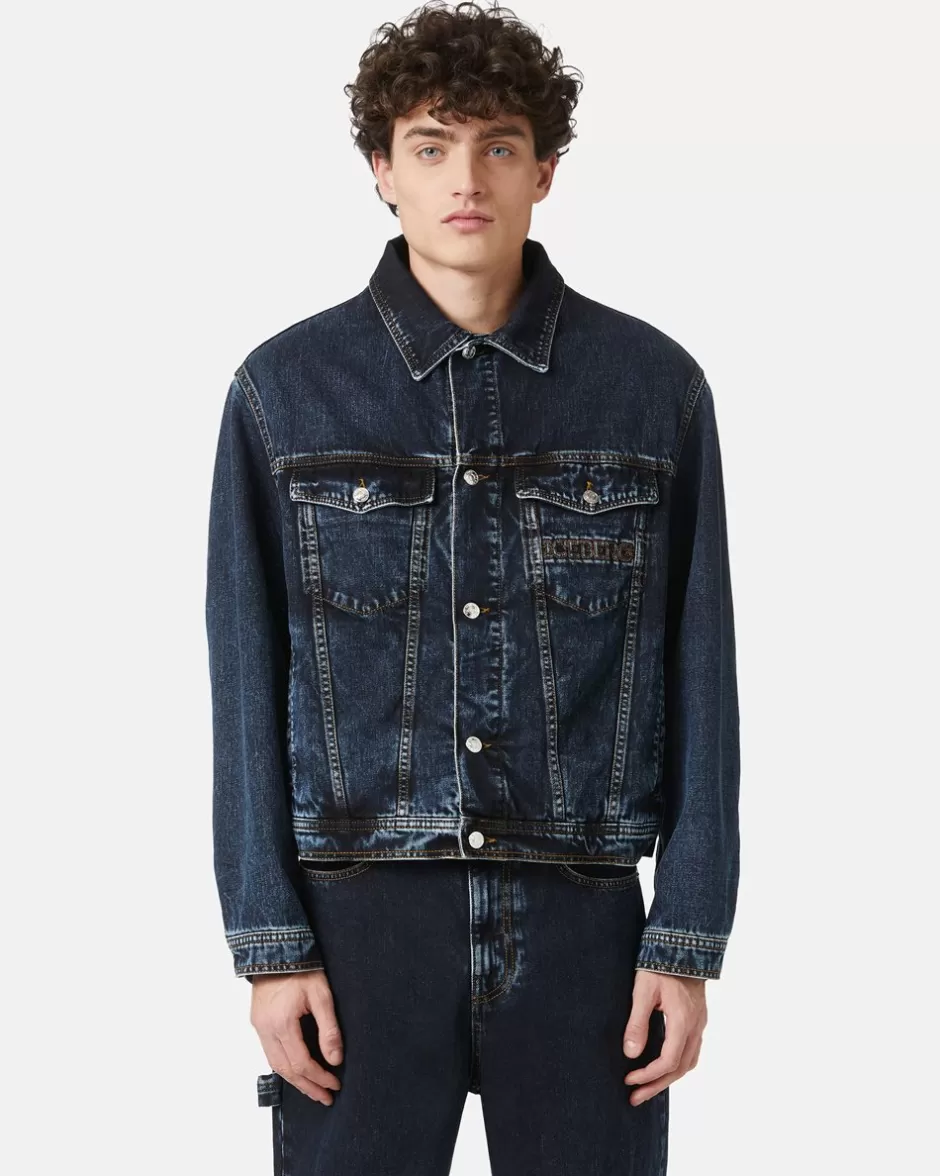 Sale Denim Jacket With Vintage Treatment Outerwear