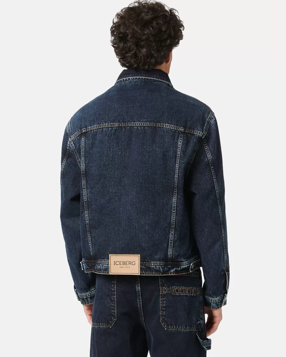Sale Denim Jacket With Vintage Treatment Outerwear