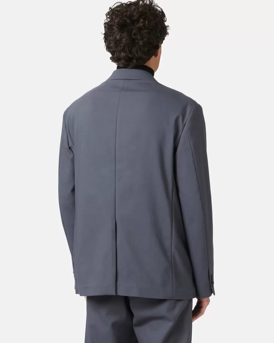 Online Double-breasted Jacket In Double Stretch Fabric Outerwear