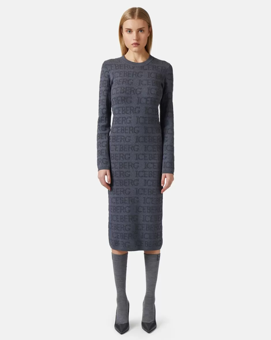 Sale Dress With Pattern Women Knitwear | Dresses And Skirts