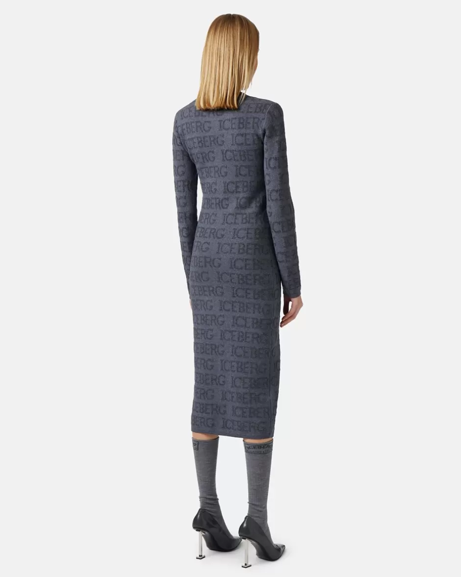 Sale Dress With Pattern Women Knitwear | Dresses And Skirts