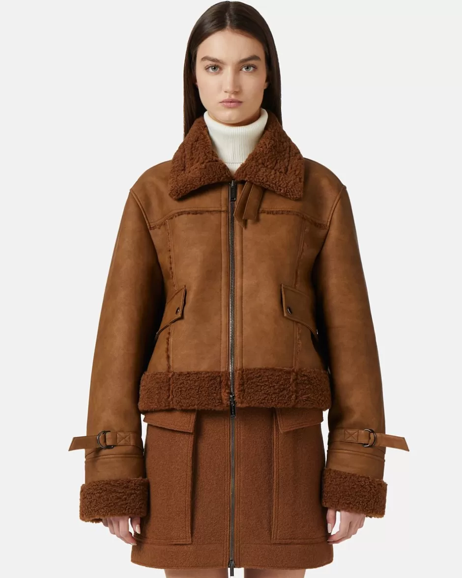 Flash Sale Eco Shearling Jacket Women Outerwear