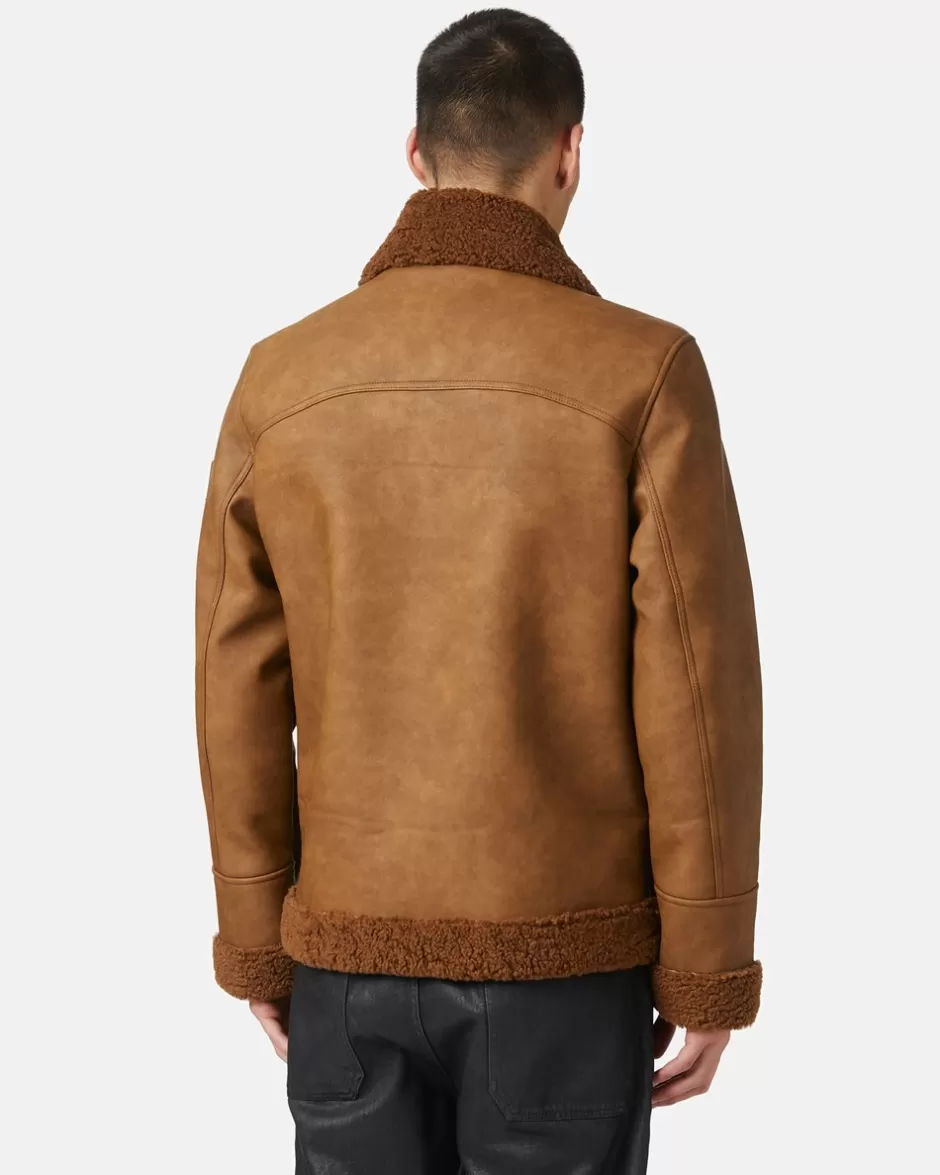 Store Eco Sheepskin With Embossed Patch Outerwear