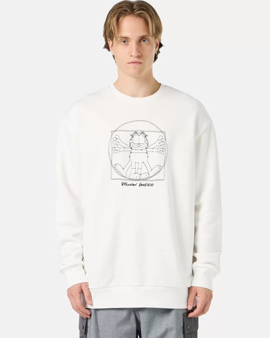 Outlet Ecru Over-fit Sweatshirt Sweatshirts