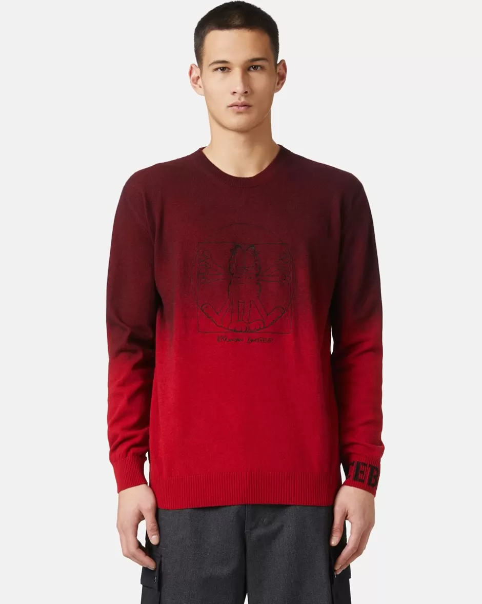 Best Gradient Red Wool Sweater Knitwear