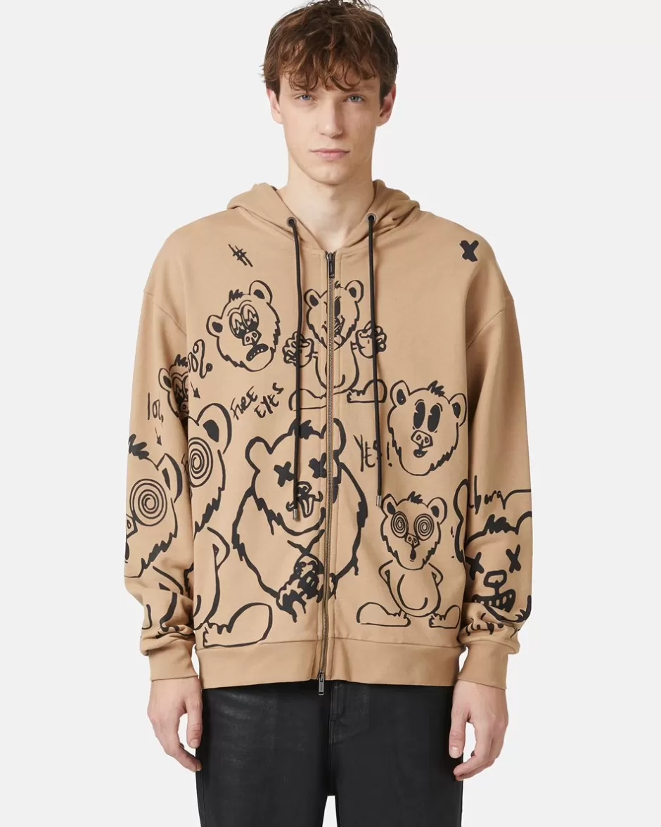 Best Sale Hooded Sweatshirt With Bear Print Sweatshirts