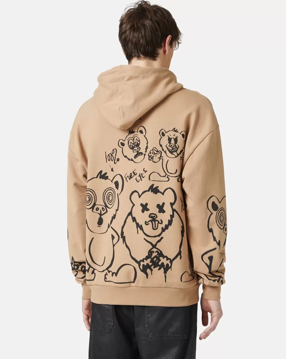 Best Sale Hooded Sweatshirt With Bear Print Sweatshirts