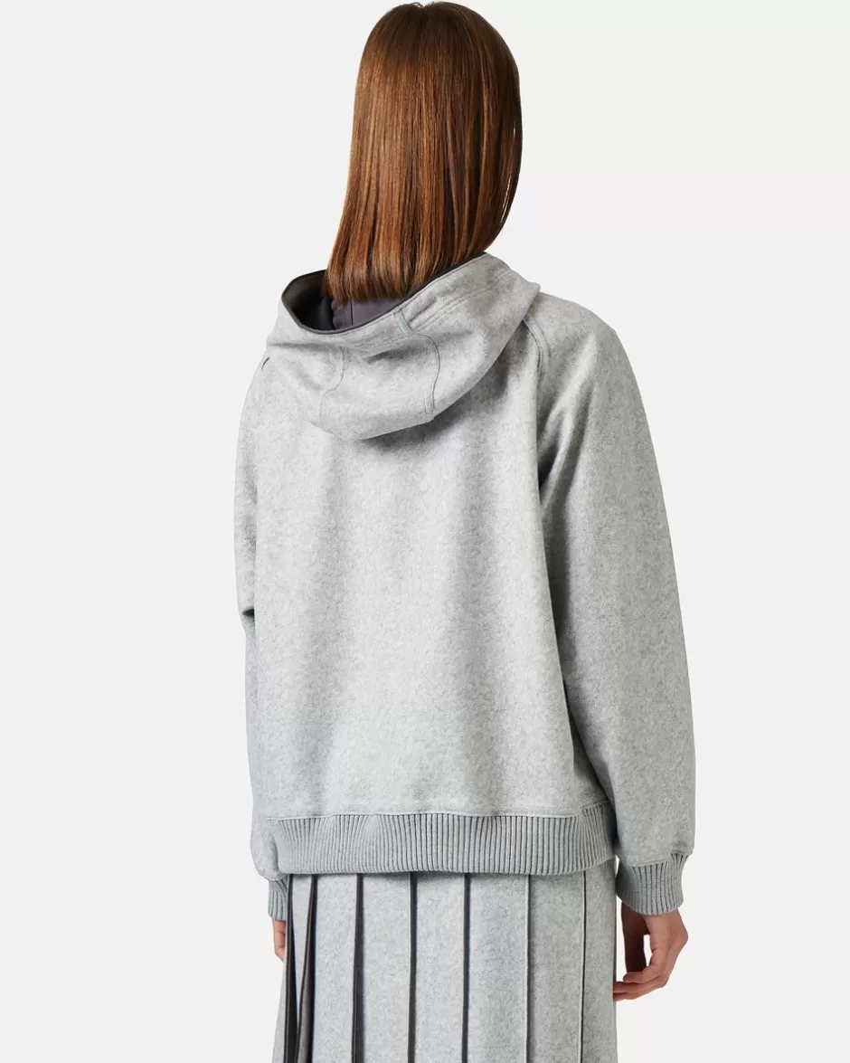 Online Melange Hooded Sweatshirt Women Sweatshirts