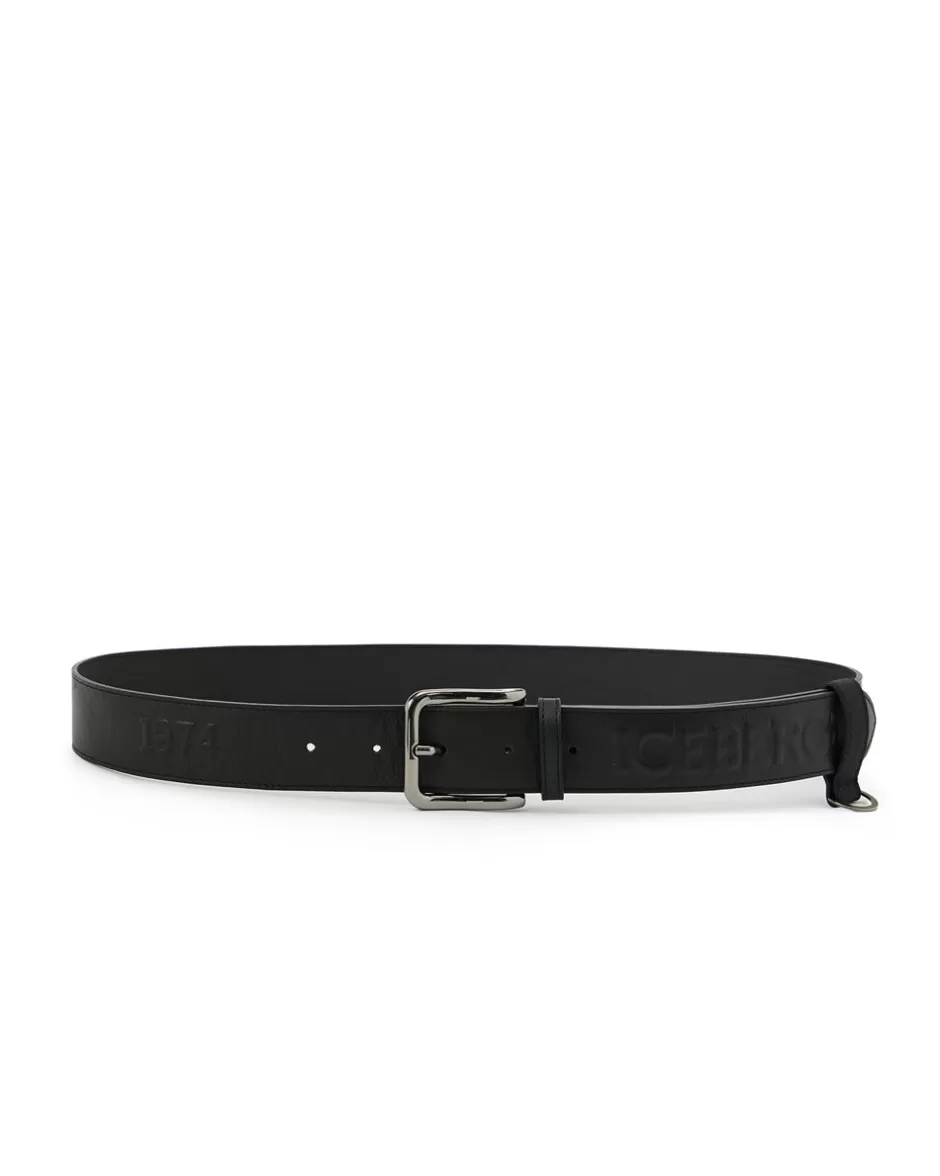 Fashion Nappa Belt With Embossed Logo Bags And Belt