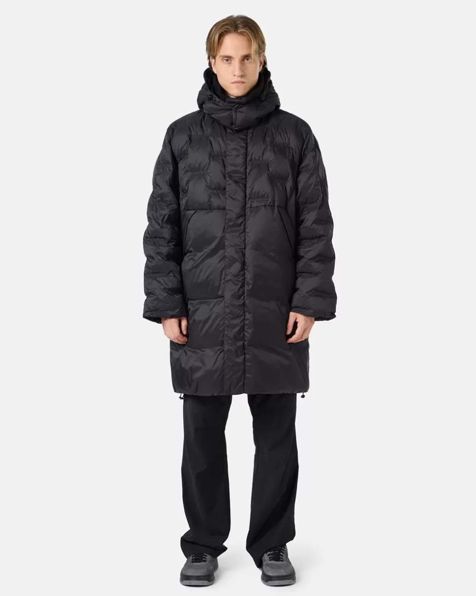 Best Sale Nylon Long Duvet Jacket With Allover Embroidery And Central Zip Outerwear