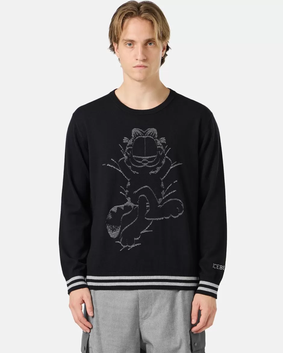 Cheap Pullover With Garfield Design Knitwear