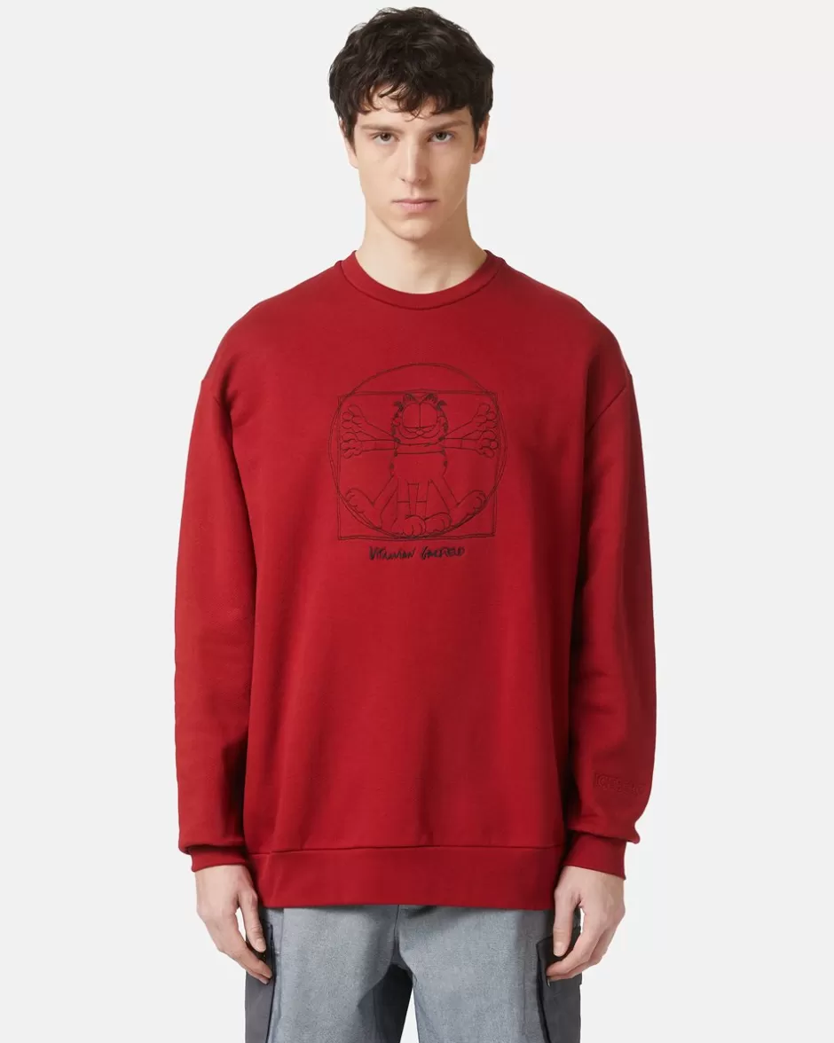 Discount Red Over-fit Sweatshirt Sweatshirts