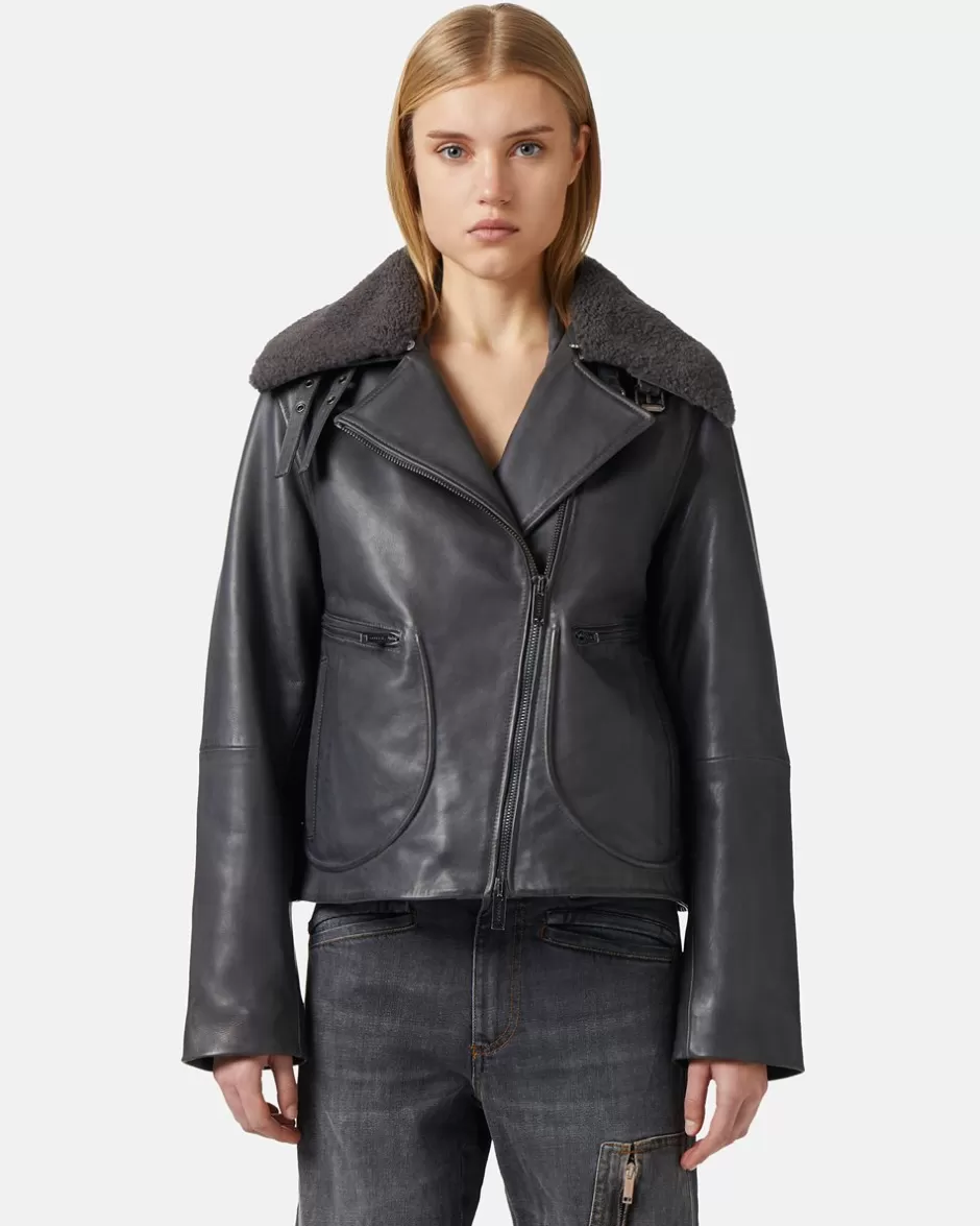 Sale Regular Fit Leather Jacket Women Outerwear