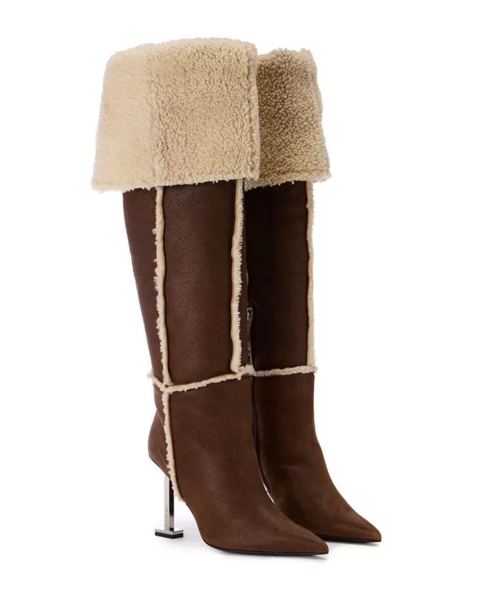 Sale Sheepskin Thigh-high Boots Women Shoes