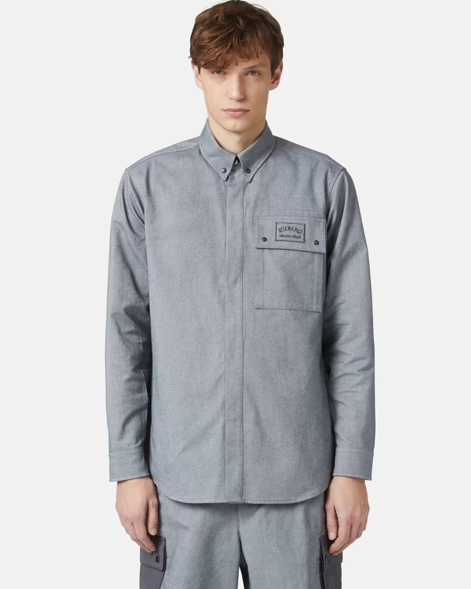 Best Shirt In Melange Technical Gabardine Shirts