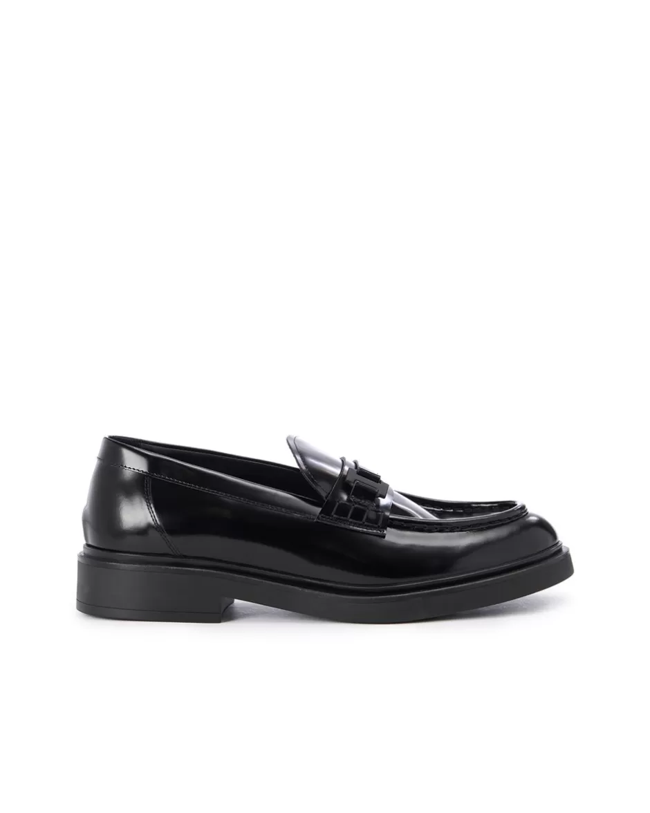 Discount Sophisticated Leather Loafers With Chunky Sole Shoes