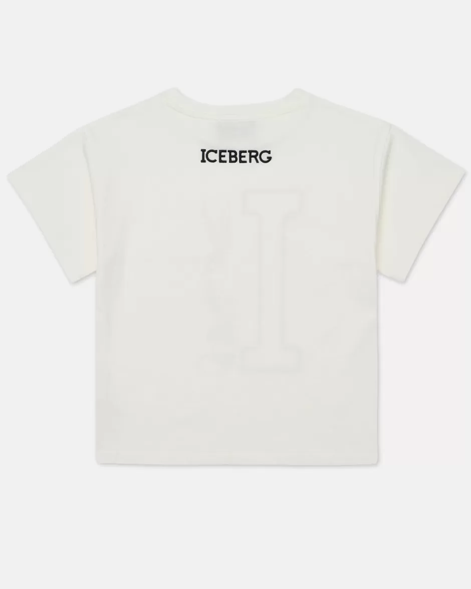 Flash Sale White Crew Neck Short Sleeve T-Shirt With And Bugs Bunny Monogram Kids Girl Fw24