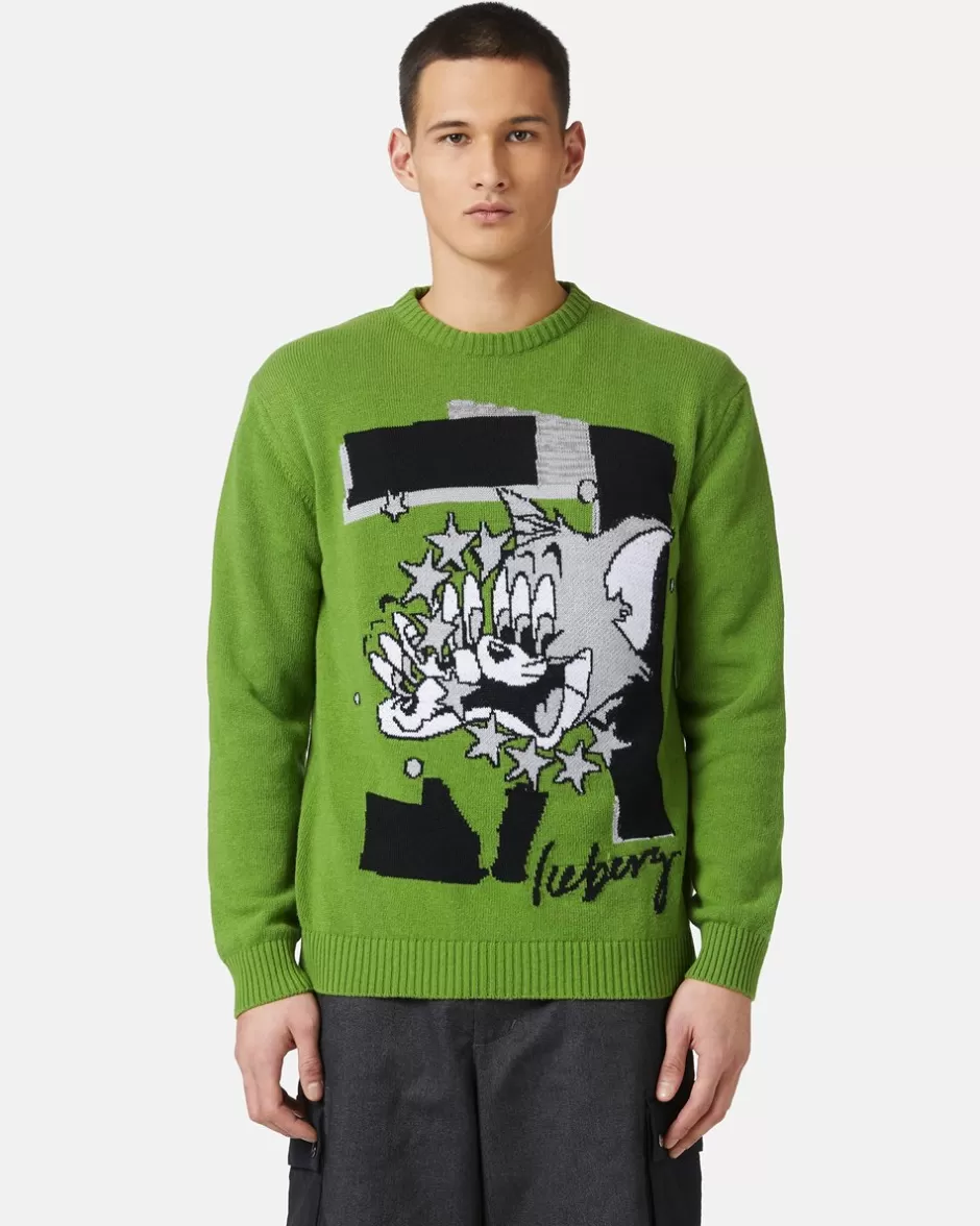 Outlet Wool Sweater With Cartoon Knitwear