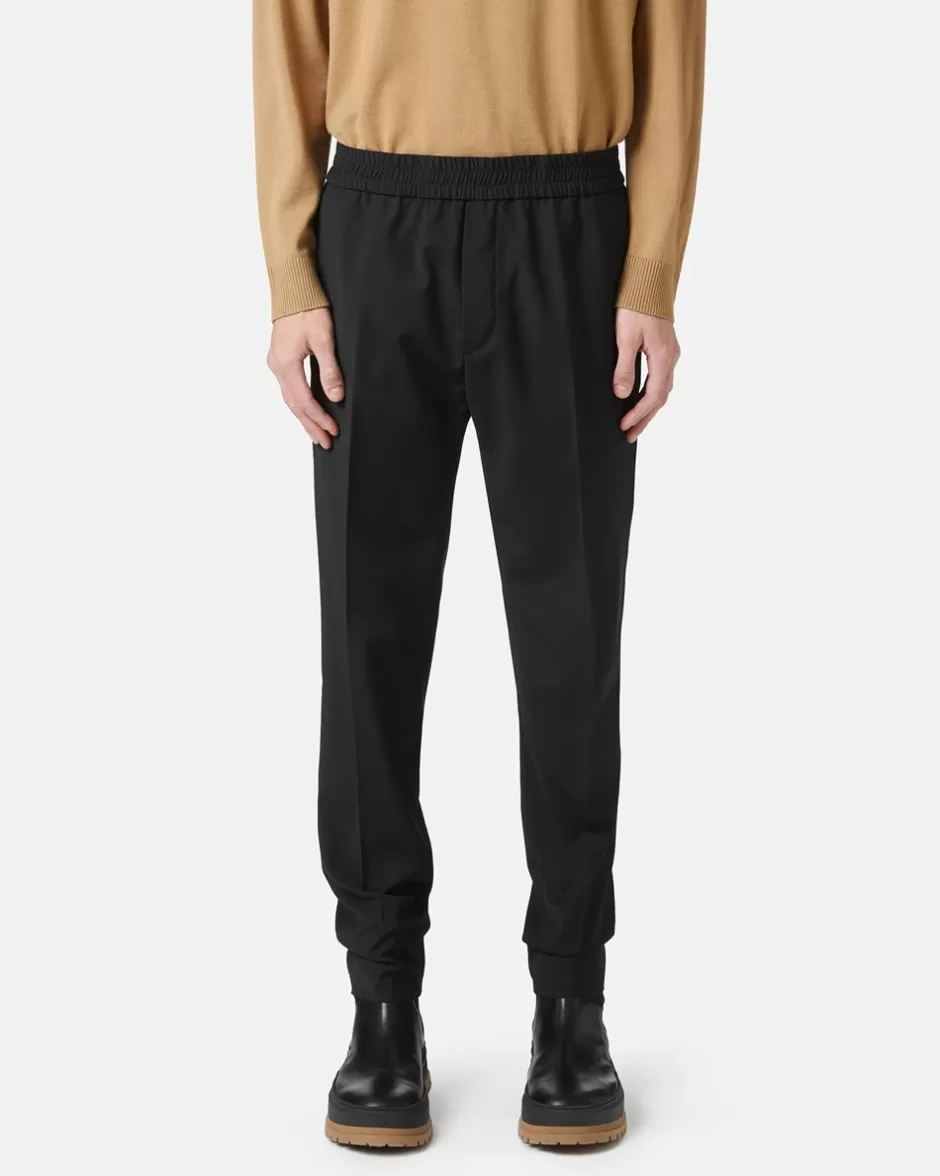 Store Wool Trousers With Logo Trousers