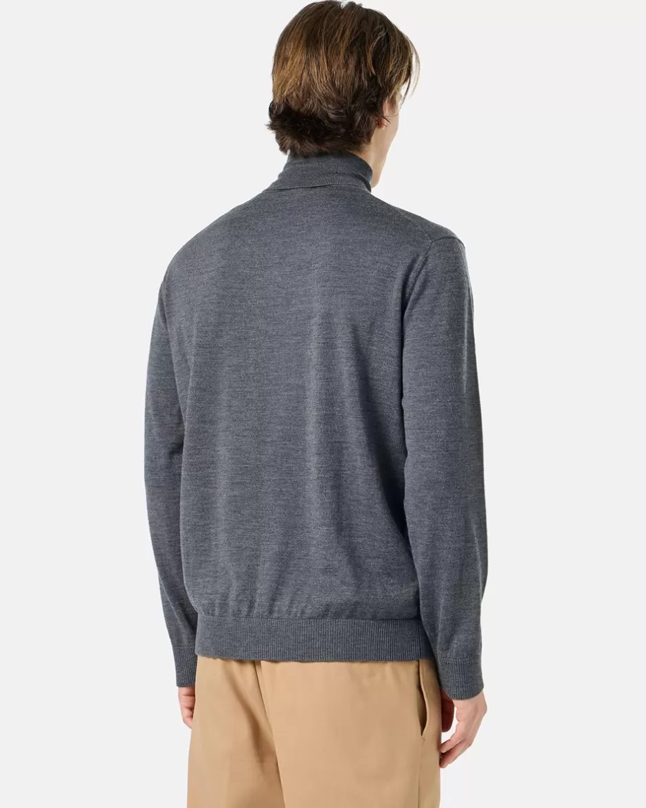 Clearance Wool Turtleneck With Logo Knitwear